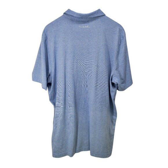 Travis Mathew Mens XXL Blue Polo Shirt Pima Cotton Polyester Blend - Picture 3 of 7